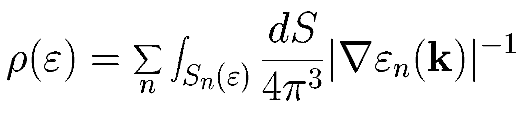 Integral formula for the DOS