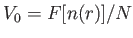 $V_{0} = F[n(r)]/N$